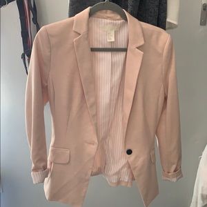 H&M blush pink blazer size 6